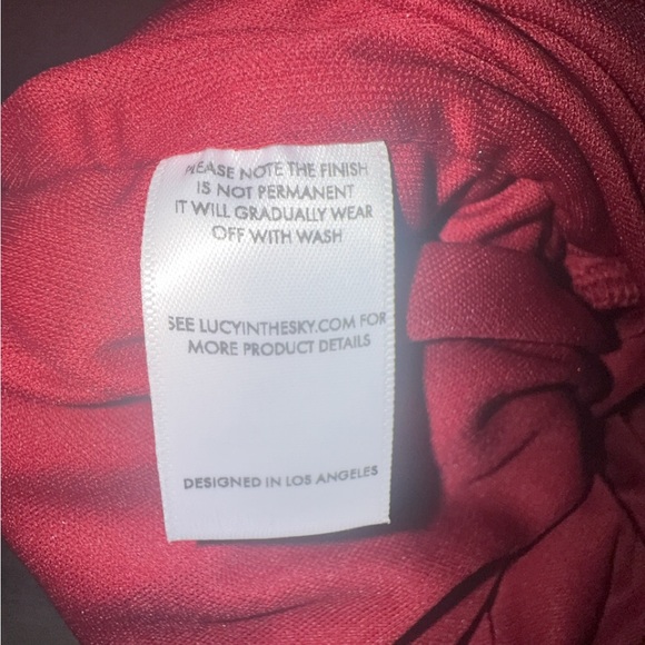 Lucy in the Sky Deep Red Velvet Dress - Picture 3 of 3